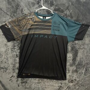 HK Army Edmonton Impact Paintball Jersey Mens 2XL Dry-Fit Short Sleeve Teal Blk